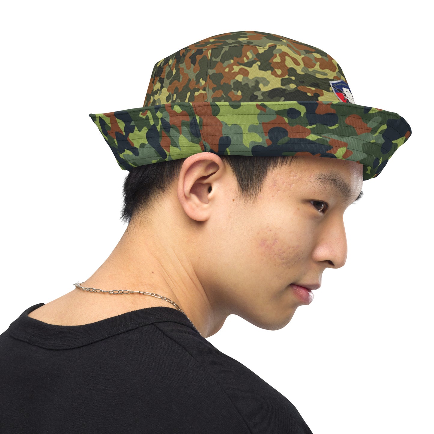 German Flecktarn Camo (Brown/Light Green) Reversible bucket hat