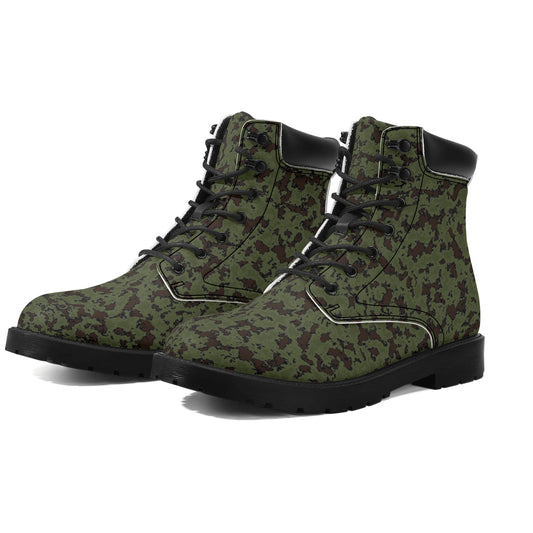 Frog Skin Camo Mens All Season Leather Boots
