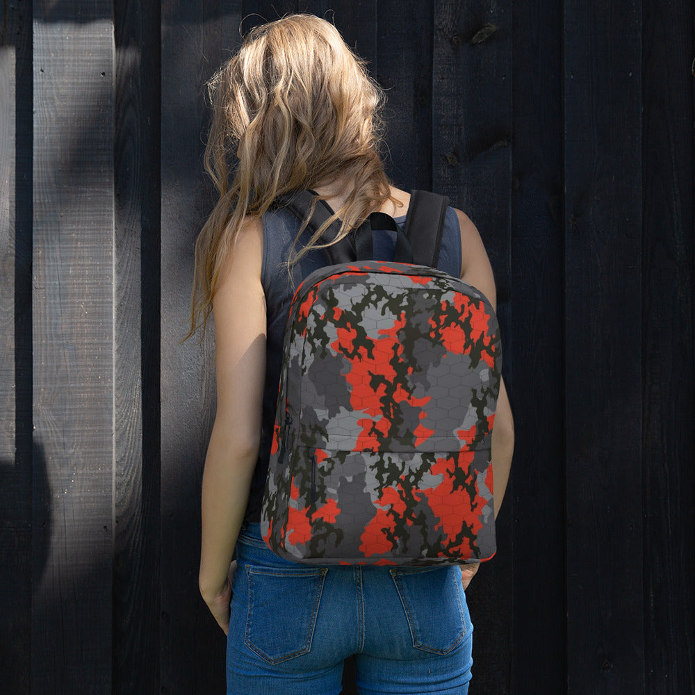 Red Urban Honey Comb Camo Backpack