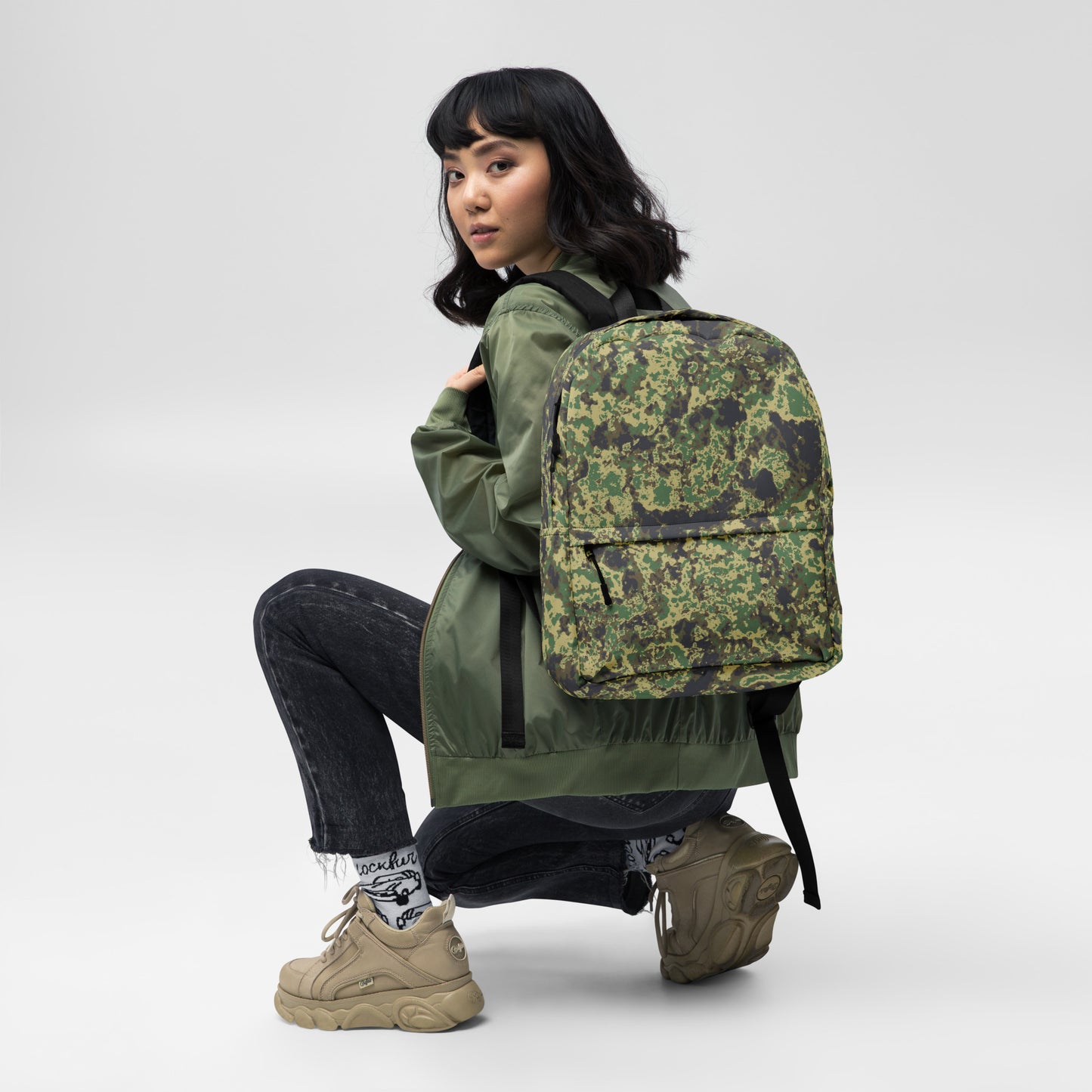 No line Topo Camo Backpack