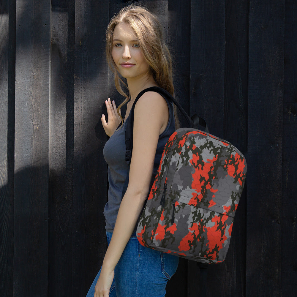 Red Urban Honey Comb Camo Backpack