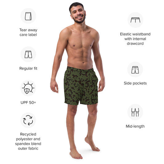 Frog Skin Camo Men's swim trunks