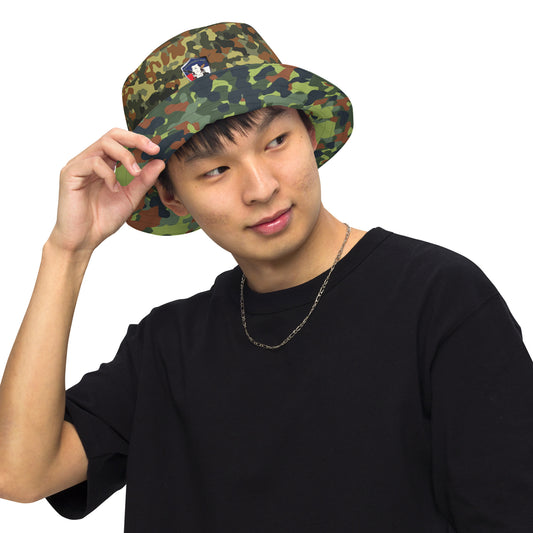 German Flecktarn Camo (Brown/Light Green) Reversible bucket hat