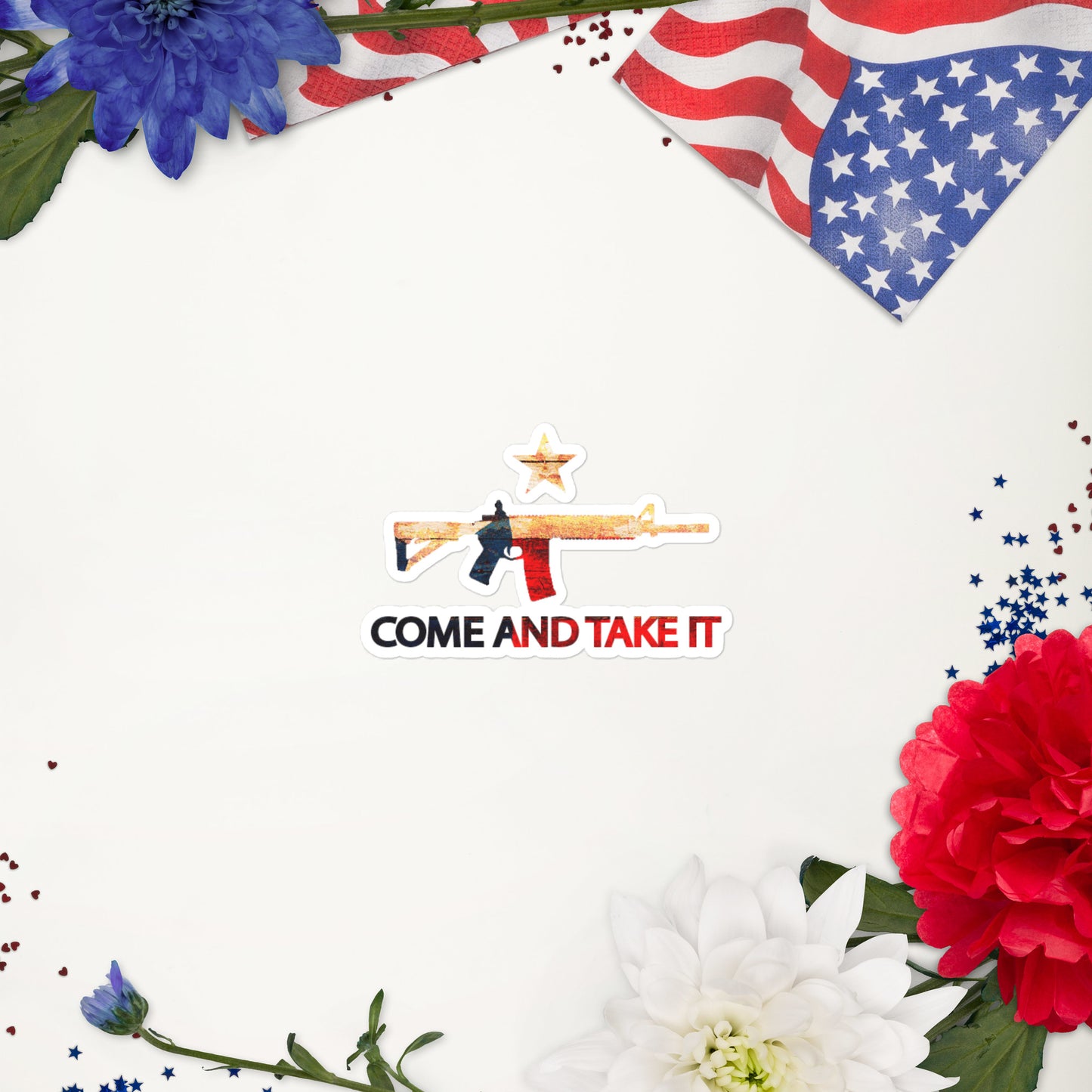 Come And Take It! (Texas Flag) Bubble-free stickers
