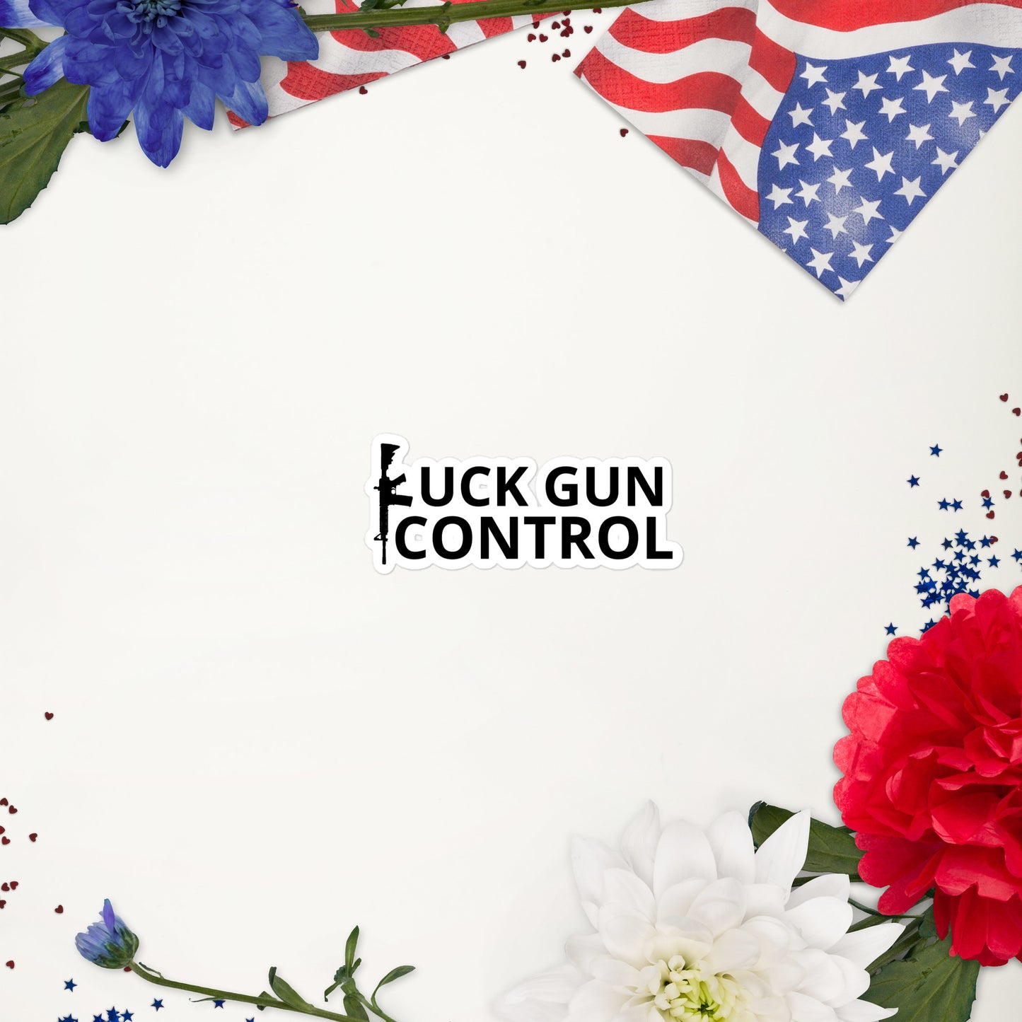 F@#k Gun Control Bubble-free stickers